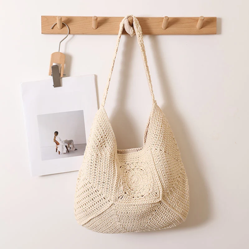 Handgeknüpfte Tote Bag im modernen Makramee-Stil Skanto