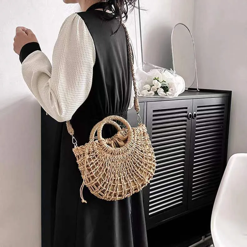 Handgemachte Korbtasche mit verspieltem Design Skanto