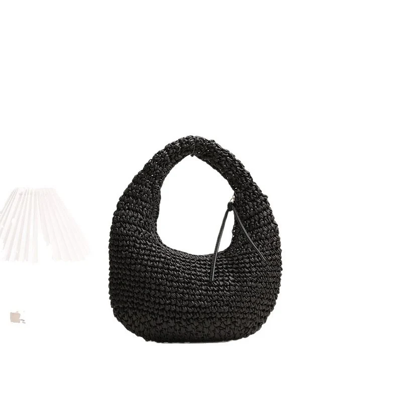 Handgemachte Korbtasche im modernen Hobo-Stil Skanto