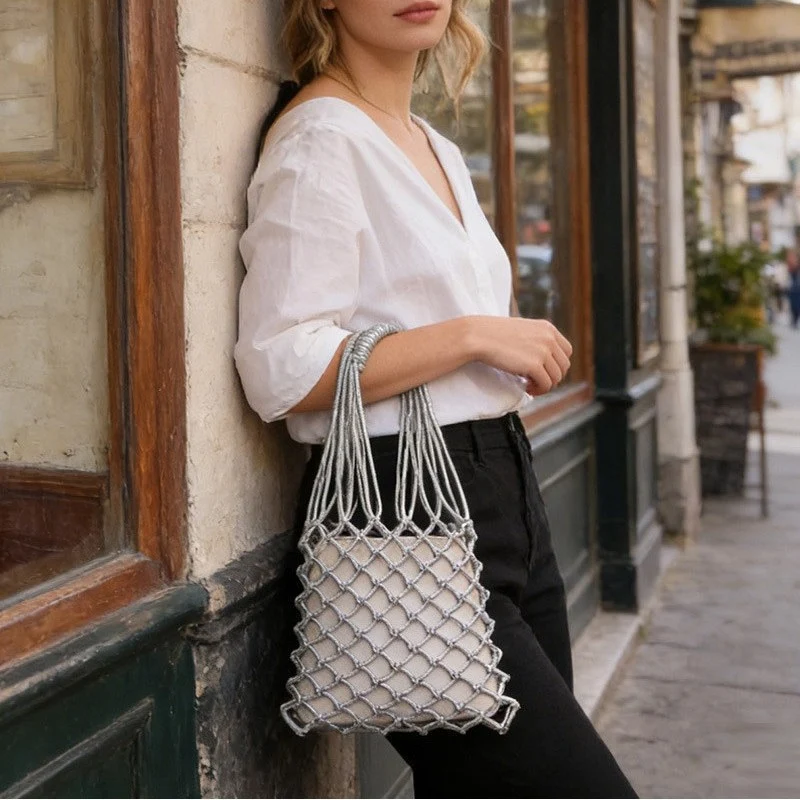 Elegante Netz-Tragetasche mit robusten Griffen Skanto