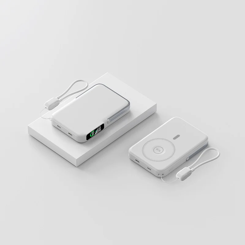Ultraleichte Powerbank mit integriertem LED-Display und Schnellladefunktion Skanto