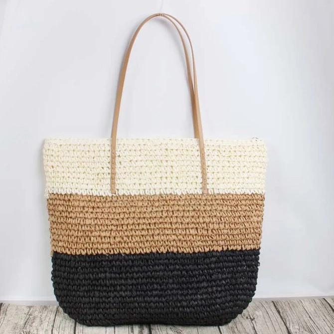 Große Rattan-Tragetasche mit stabilen Henkeln Skanto