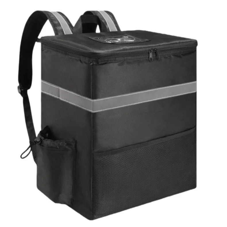Unisex isolierter Lieferrucksack mit thermoisolierter Box, reflektierenden Streifen und extra stabilem Boden Skanto