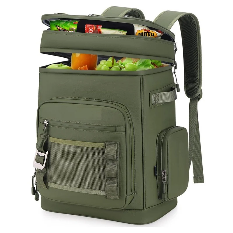 Unisex Isolierter Kühlrucksack mit Hartboden, mehreren Fächern und ergonomischen Gurten Skanto