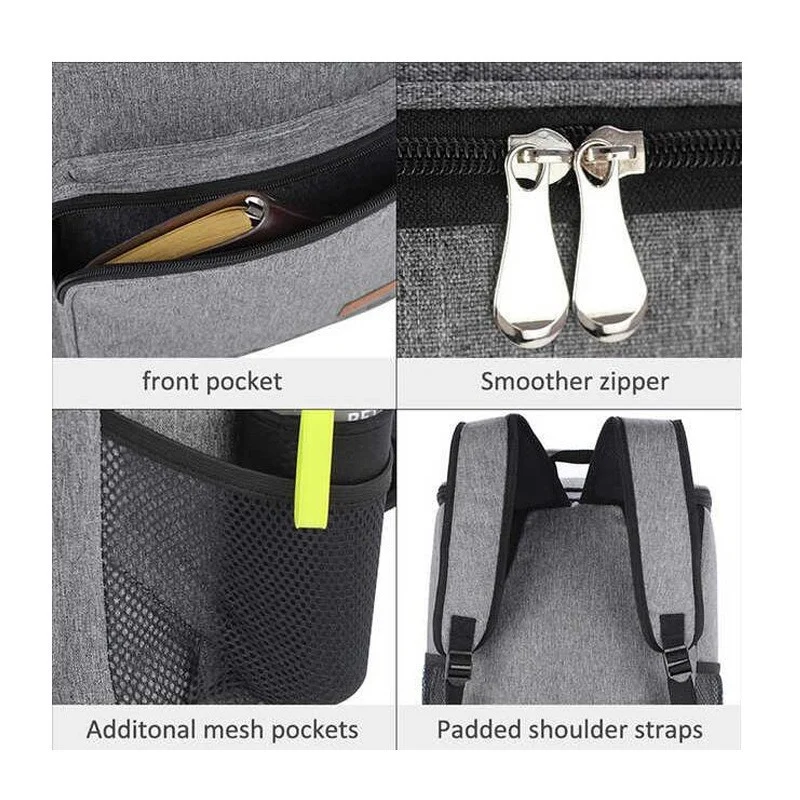 Unisex isolierter Kühlrucksack mit großem Hauptfach, Fronttasche und seidiger Wärmeisolierung Skanto