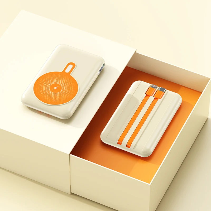Tragbare Powerbank mit integrierter Schnelllade- und kabelloser Ladefunktion Skanto
