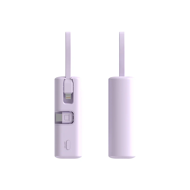 Tragbare Powerbank mit integriertem Ladekabel und Schnellladefunktion Skanto