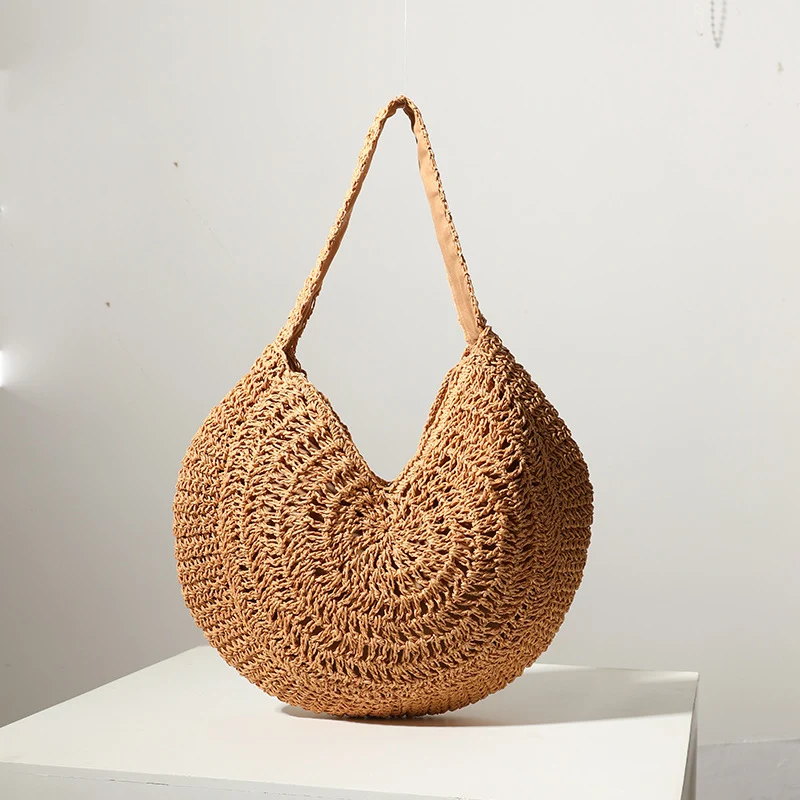 Gehäkelte Strandtasche im künstlerischen Spiraldesign Skanto