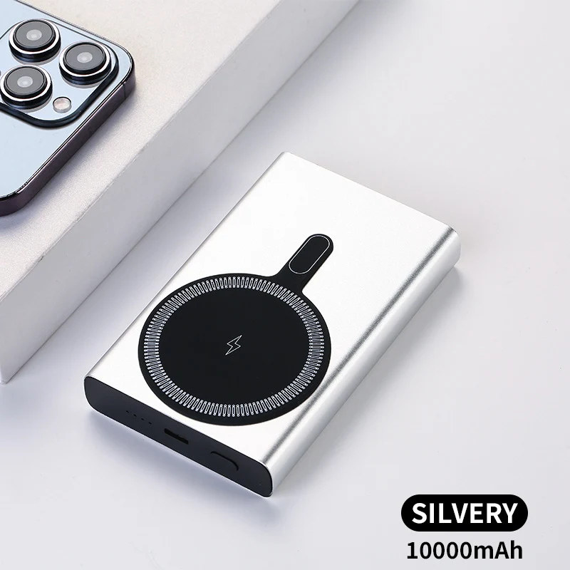 Tragbare magnetische Powerbank mit schneller induktiver Ladefunktion Skanto