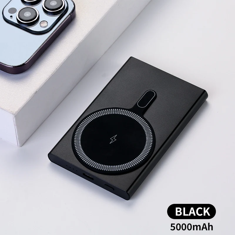 Tragbare magnetische Powerbank mit schneller induktiver Ladefunktion Skanto