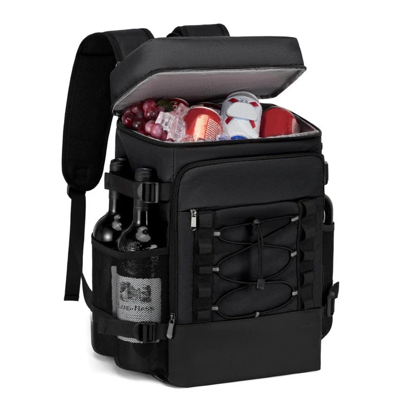Unisex isolierter Kühlrucksack mit großem Volumen, separatem Flaschenhalter und strapazierfähigem Boden Skanto