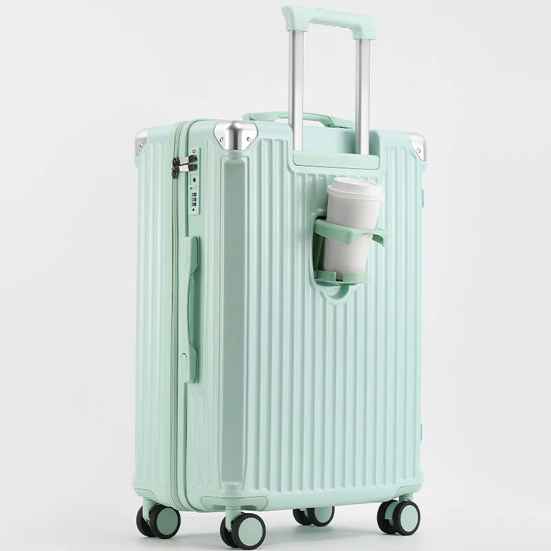 Unisex Reisefreundlicher Hartschalenkoffer mit integriertem Getränkehalter Skanto