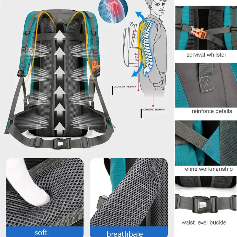 Alpivento 70L Trekkingrucksack mit Regenhülle | Skanto