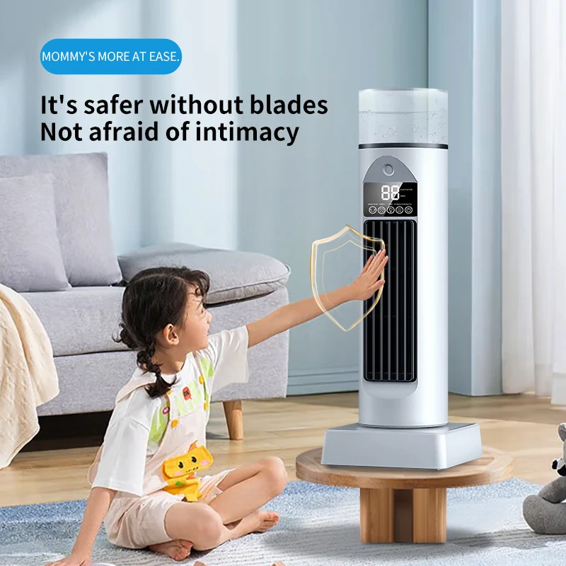 Kühlender Oszillierender Turm-Luftbefeuchter-Ventilator mit LED-Anzeige und Fernbedienung Skanto
