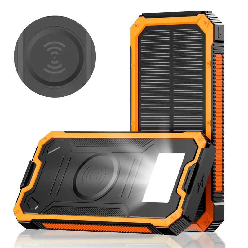 Solar Powerbank mit Schnellladefunktion und Wireless-Option Skanto
