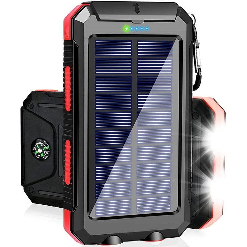 Solar-Ladegerät mit integriertem Kompass und LED-Taschenlampe Skanto