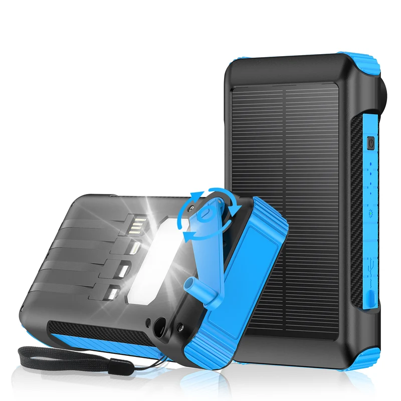 Robuste Solar-Powerbank mit LED-Licht und Kompass Skanto