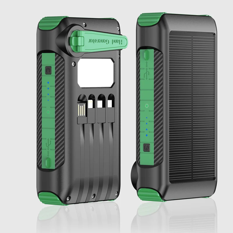 Robuste Solar-Powerbank mit LED-Licht und Kompass Skanto