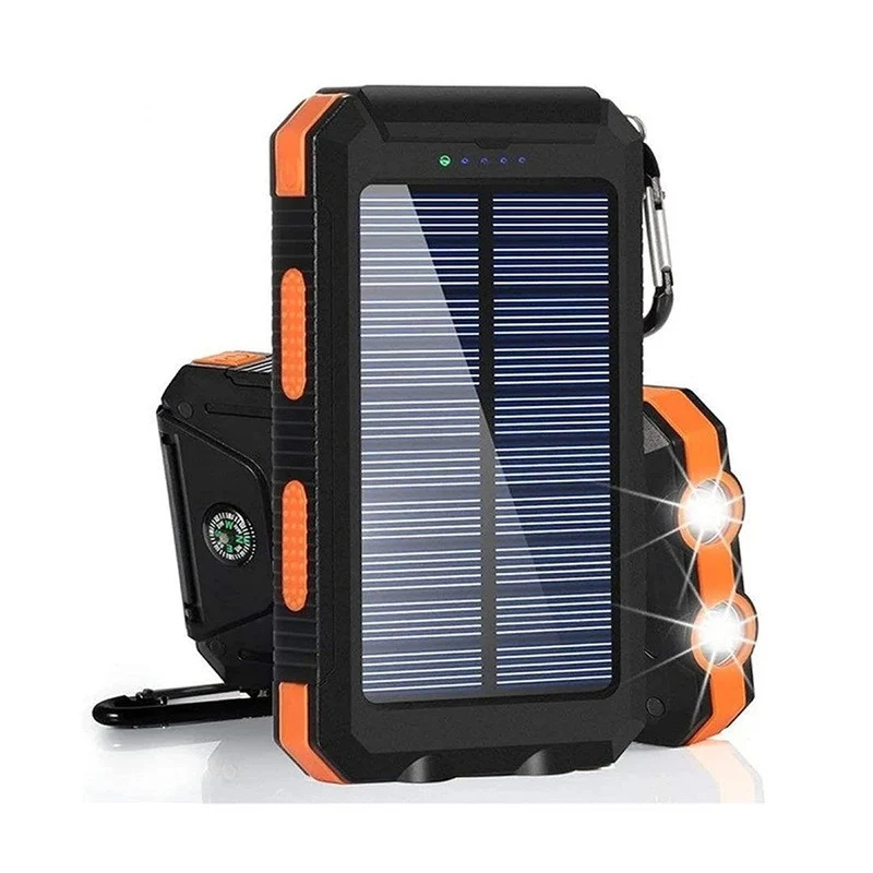 Robuste Solar-Powerbank mit LED-Licht und Kompass Skanto