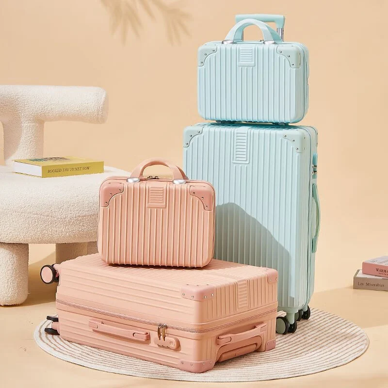 Unisex Gerippter Hartschalen-Reisekoffer Skanto