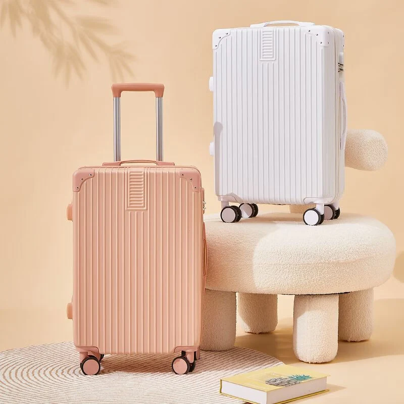 Unisex Gerippter Hartschalen-Reisekoffer Skanto