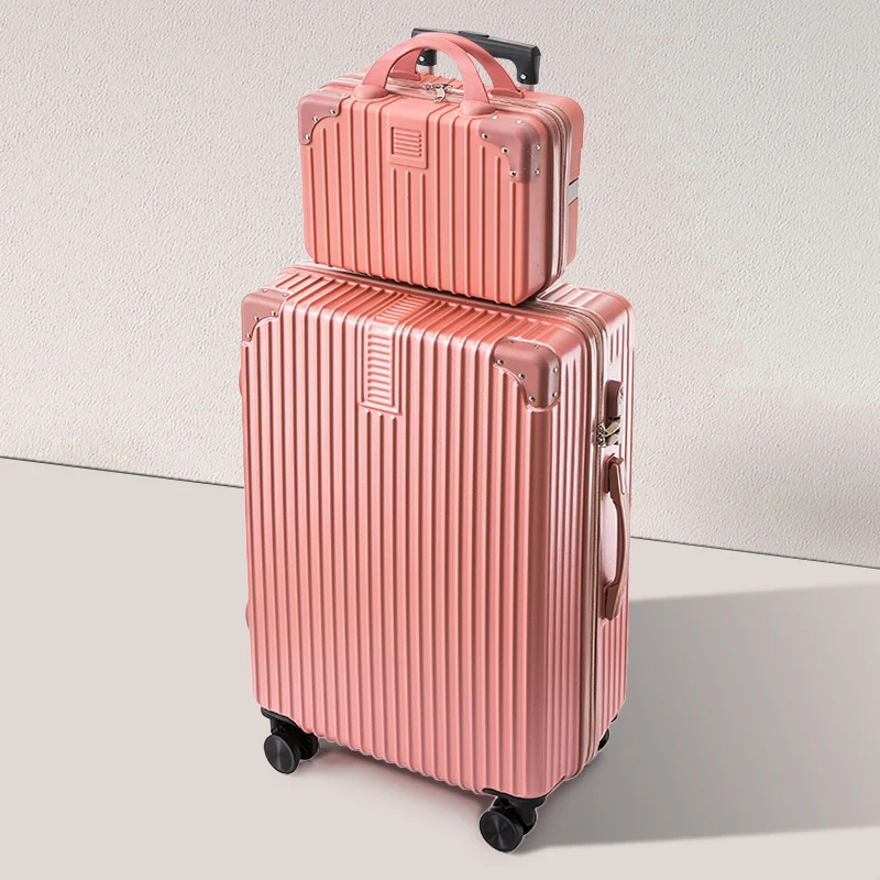 Unisex Gerippter Hartschalen-Reisekoffer Skanto