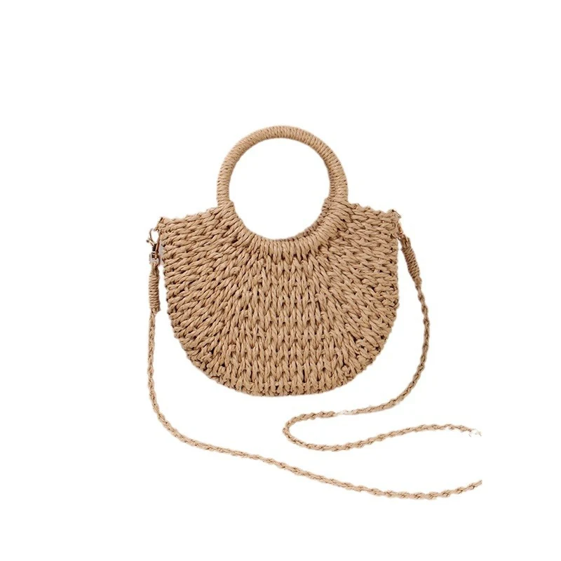 Geflochtene Mini-Handtasche mit runden Griffen Skanto