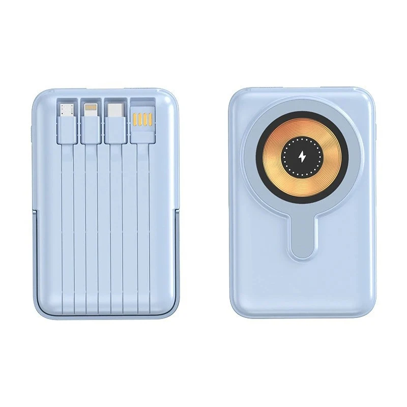 Tragbare Powerbank mit multifunktionalen Ladekabeln Skanto