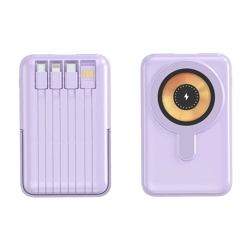 Tragbare Powerbank mit multifunktionalen Ladekabeln Skanto