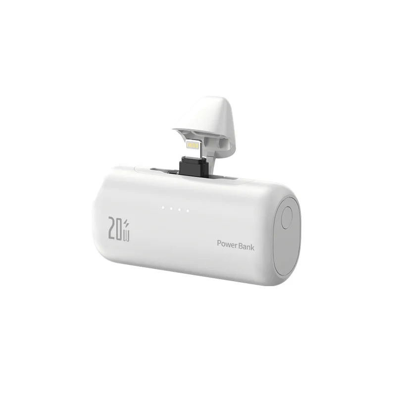 Tragbare Powerbank mit integriertem Lightning-Anschluss und Schnellladefunktion Skanto