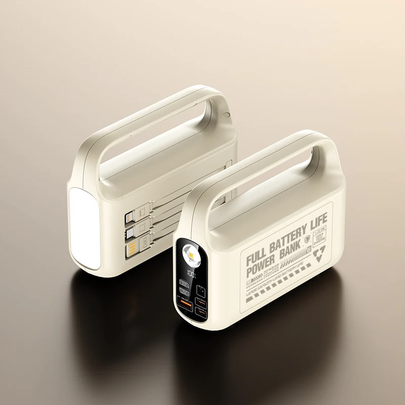 Tragbare Powerbank mit integriertem LED-Licht und Schnellladefunktion Skanto