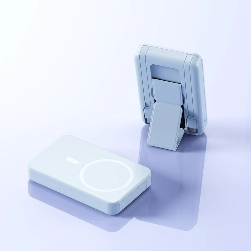 Tragbare MagSafe Powerbank mit integriertem Ständer und Digitalanzeige Skanto