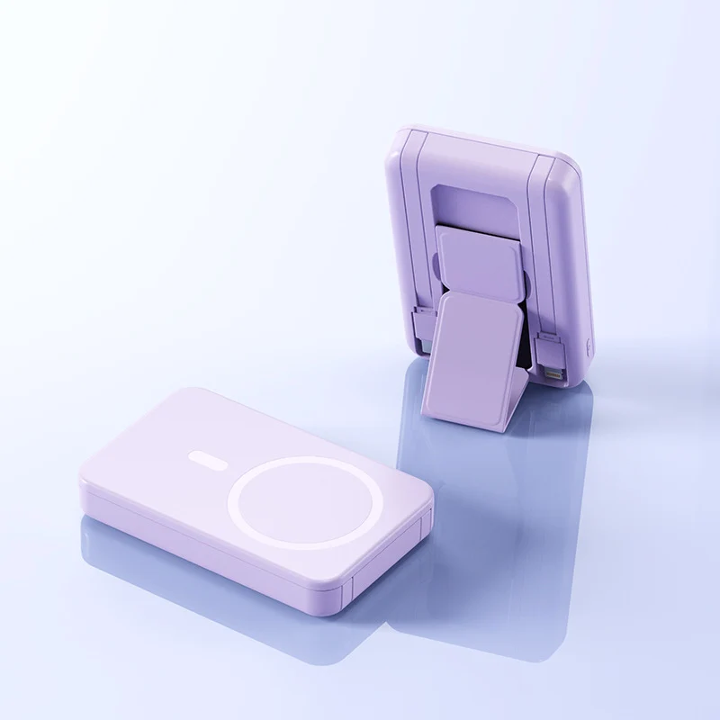 Tragbare MagSafe Powerbank mit integriertem Ständer und Digitalanzeige Skanto
