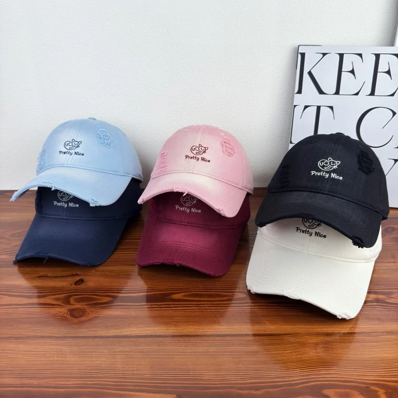 Damen Baseballkappe im Used-Look, lässig bestickt, Skanto