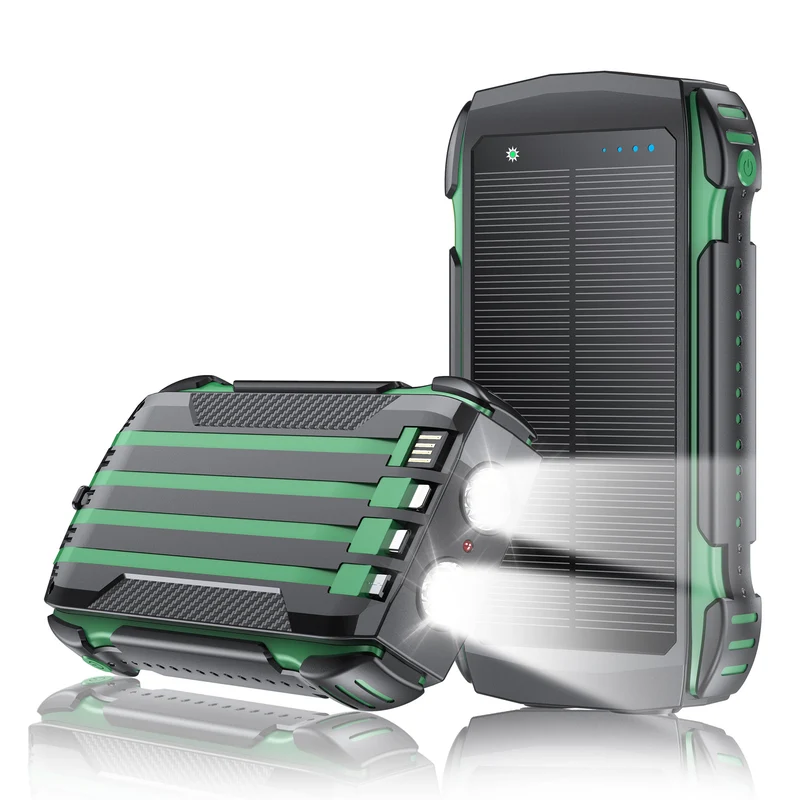 Robuste Solar-Powerbank mit integrierter LED-Beleuchtung Skanto