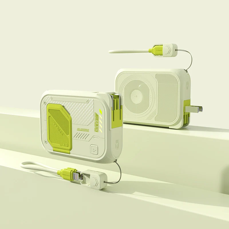 Robuste Powerbank mit Schnellladung und integriertem Ladekabel Skanto