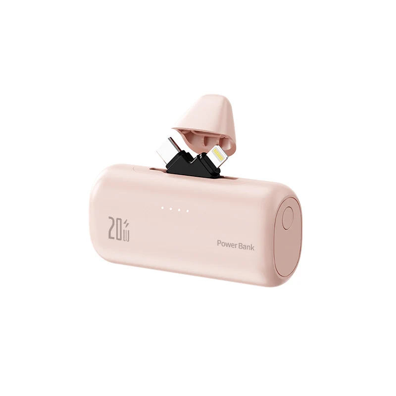 Powerbank mit integriertem Ladeanschluss und LED-Statusanzeige Skanto