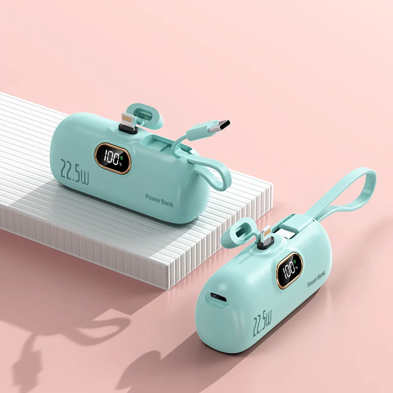 Powerbank mit integriertem Ladekabel Skanto
