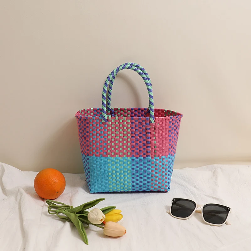 Geflochtene Hand- und Strandtasche Skanto