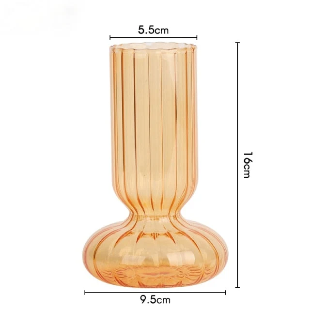 Gestreifte Glaszylindervase | Skanto