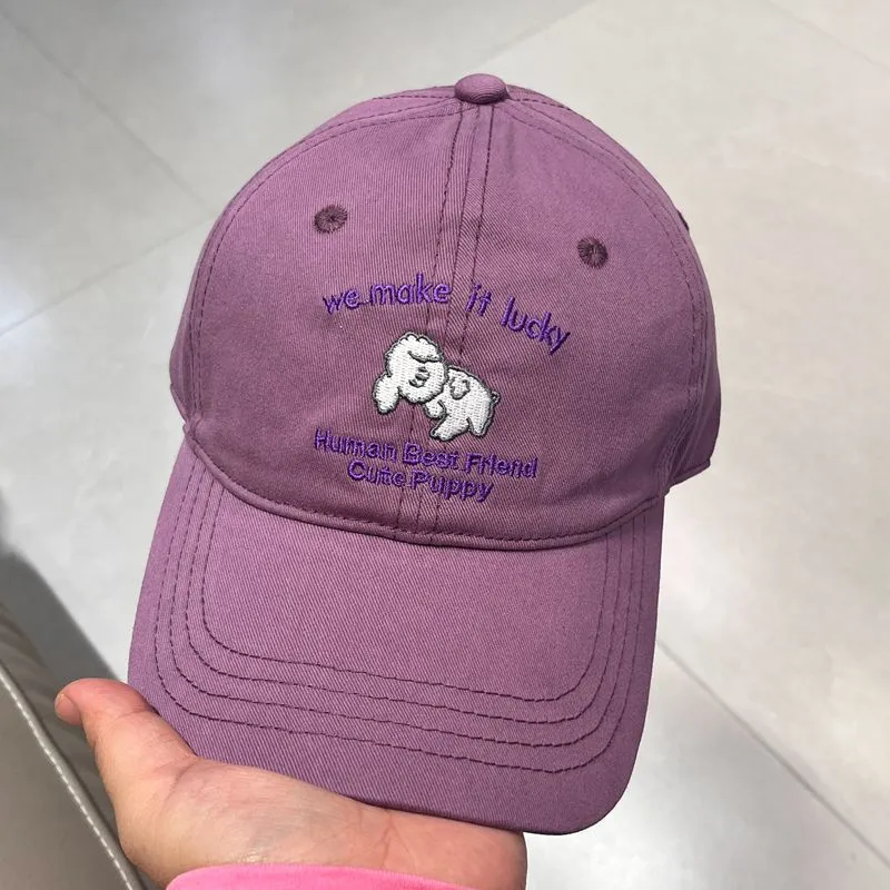 Herren Freizeit Bestickte Baseballkappe mit Welpenmotiv Skanto