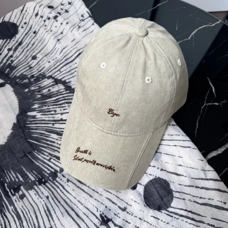 Lässige Distressed-Baumwoll-Baseballkappe für Damen Skanto
