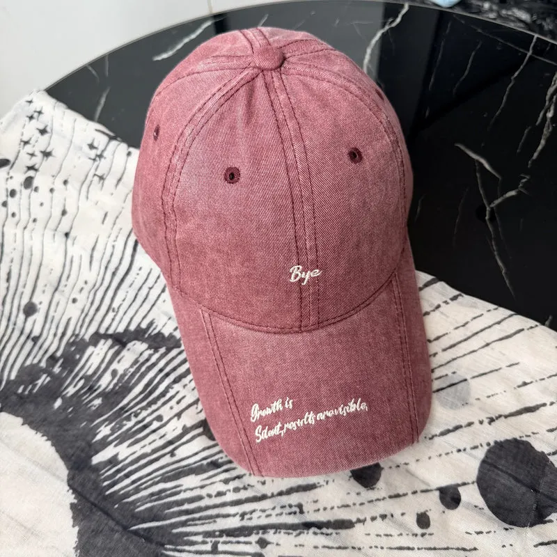 Lässige Distressed-Baumwoll-Baseballkappe für Damen Skanto