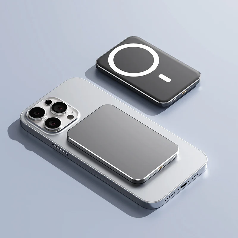 Magnetische Powerbank mit Qi-Schnellladefunktion Skanto