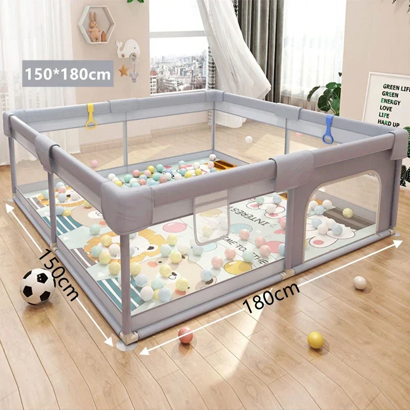 Großer Baby- und Kleinkind-Laufstall – Sicherer, faltbarer Spielbereich für drinnen und draußen | Skanto
