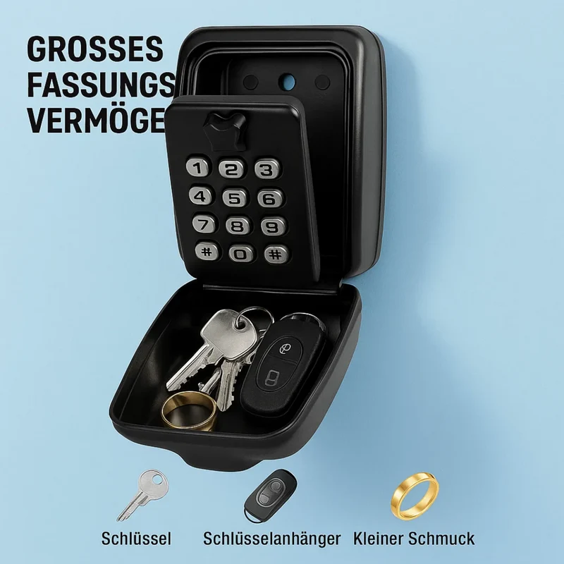 KeyGuard Outdoor-Safe – Wasserdichter Wand-Schlüsselkasten | Skanto