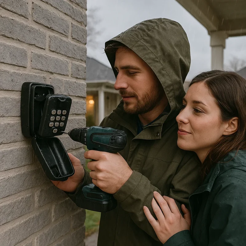 KeyGuard Outdoor-Safe – Wasserdichter Wand-Schlüsselkasten | Skanto