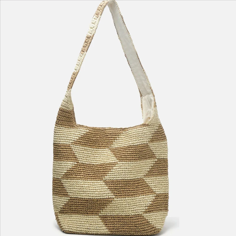 Stylische Tasche aus Naturgeflecht Skanto