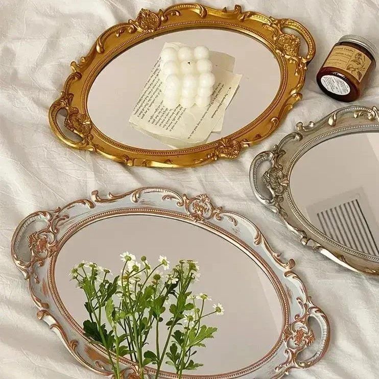Spiegel-Tablett im Vintage-Stil | Skanto
