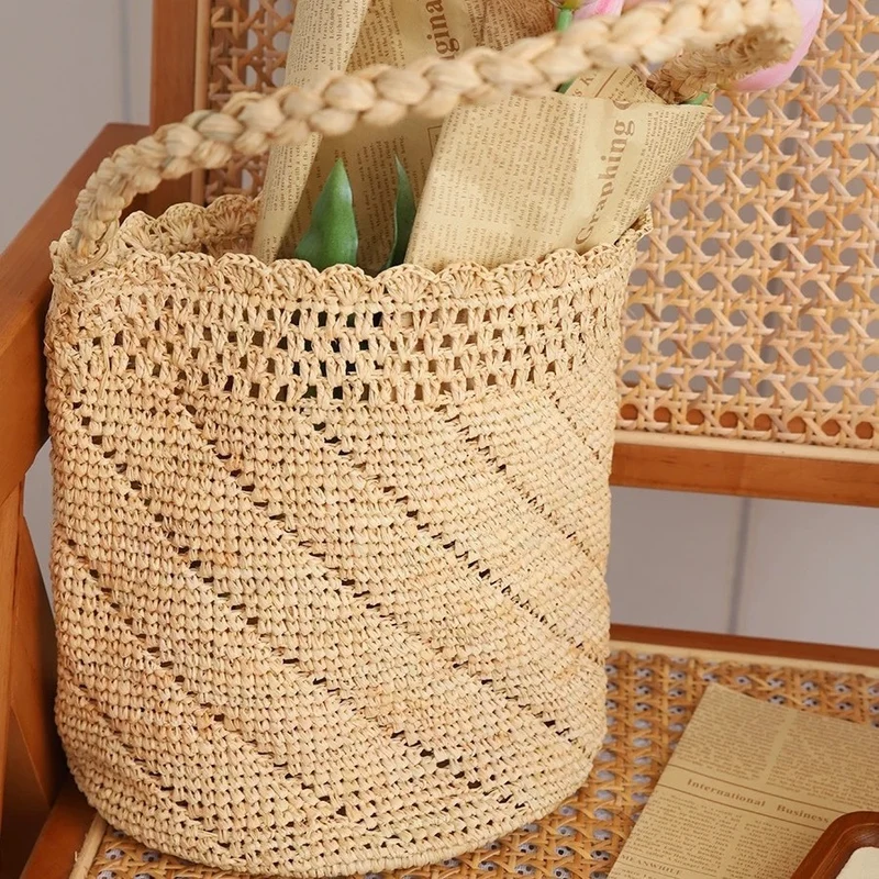 Handgefertigte Makramee-Tasche mit einzigartiger Textur Skanto